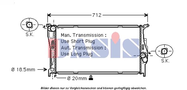 AKS DASIS Radiaator,mootorijahutus 050039N